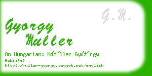 gyorgy muller business card